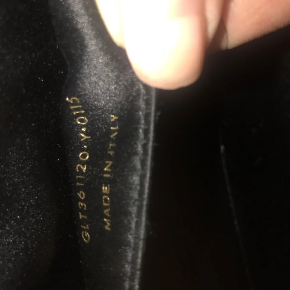 Yves Saint Laurent Black Leather Clutch